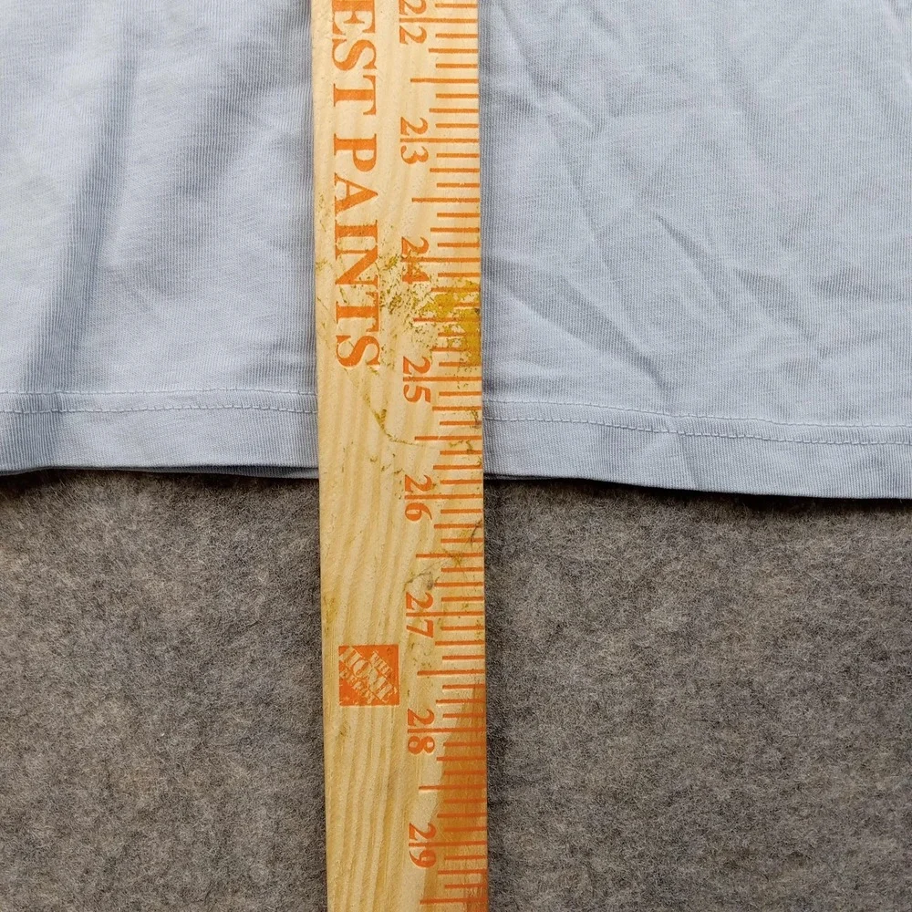 Everlane Shirt Mens XS Crewneck Light Blue 100% Cotton Pocket Tee USA Made - Picture 4 of 7